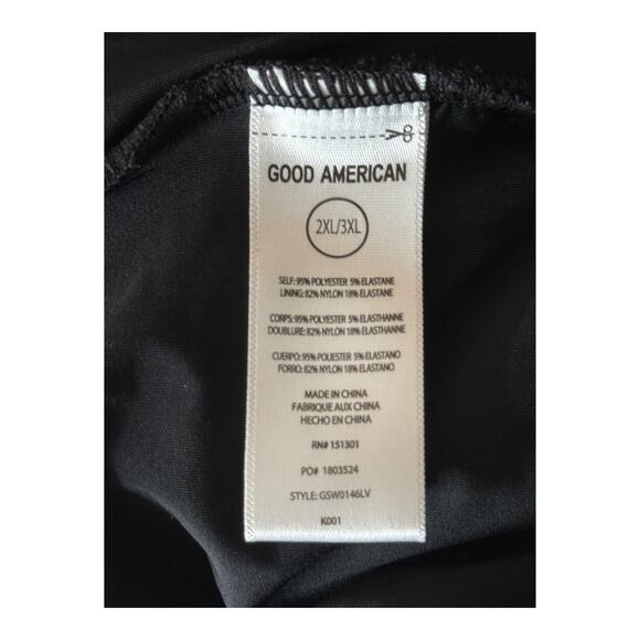 Good American bathing suit Always Fits One-Piece Swimsuit black plus 2XL/3XL - Picture 4 of 6